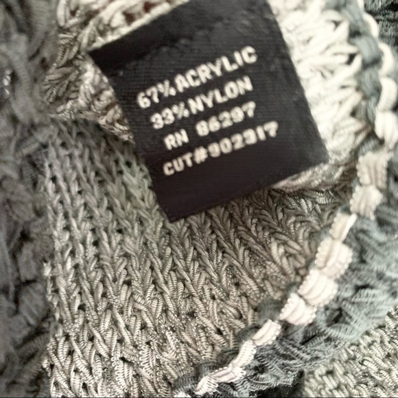 VERTIGO Gray Crocheted Poncho Size Medium NEW - Picture 7 of 8